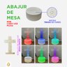 Abajures de Mesa Acrilico Jesus Cristo Led Rgb Colorido Cabo Usb e Pilha - 4