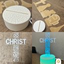 Ver imagem 3 de Abajures de Mesa Acrilico Jesus Cristo Led Rgb Colorido Cabo Usb e Pilha