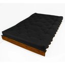 Ver imagem 2 de Sofá Cama Casal Futon Tokio Preto Acquablock Madeira Maciça Cor Imbuia