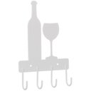 Ver imagem 3 de Ancho de Parede Aramado Garrafa e Taça para Pendurar Xícaras