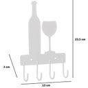 Ver imagem 5 de Ancho de Parede Aramado Garrafa e Taça para Pendurar Xícaras