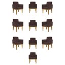 Ver imagem 1 de Kit 10 Poltronas Decorativa Reforçada - Balaqui Decor Cor:marrom