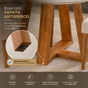 Ver imagem 5 de Mesa para Sala de Jantar Tampo MDF Vidro Temperado 4 mm Redonda para 4 Lugares