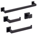 Ver imagem 3 de Kit Banheiro Inox Premium Preto Fosco 4 Peças - Fino Inox