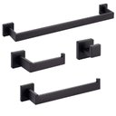 Ver imagem 2 de Kit Banheiro Inox Premium Preto Fosco 4 Peças - Fino Inox