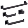 Kit Banheiro Inox Premium Preto Fosco 4 Peças - Fino Inox - 2