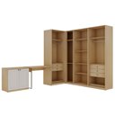 Ver imagem 2 de Closet 100% MDF Completo com Cabideiro, prateleiras, sapateira e escrivaninha Office