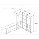 Ver imagem 4 de Closet 100% MDF Completo com Cabideiro, prateleiras, sapateira e escrivaninha Office