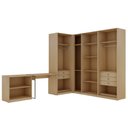 Ver imagem 3 de Closet 100% MDF Completo com Cabideiro, prateleiras, sapateira e escrivaninha Office