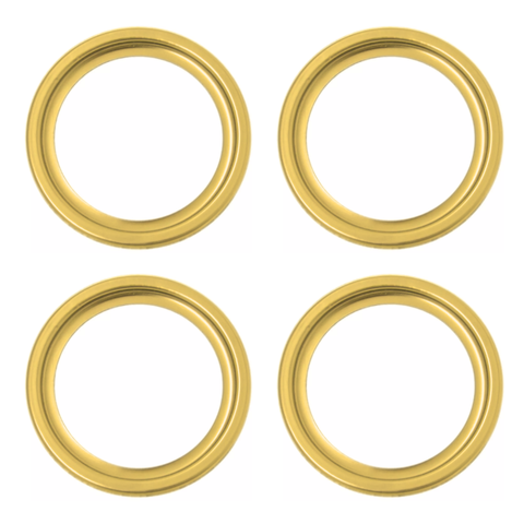 Kit C/4 Porta Grelha Ralo Redondo 15x15 Suporte Inox Dourado
