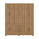 Ver imagem 3 de Guarda Roupa Roupeiro Casal 10 Portas New Murano Amêndola Touch Demóbile