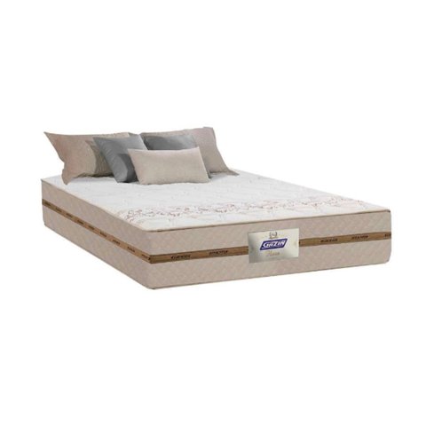 Colchão Magnético Terapêutico Casal com Massagem, 5 Terapias, Controle Bluetooth , Cor Bege