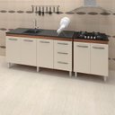 Ver imagem 5 de Balcao Pia 150cm e Cooktop 4 Bocas Savana Off White Mobbs