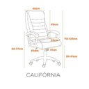 Ver imagem 7 de Kit 10 Cadeiras Escritório Presidente Ergonômica NR17 Corino Mola Ensacada Marrom