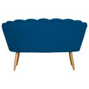 Ver imagem 3 de Namoradeira Poltrona Decorativa Pétala Pé Palito Suede Azul Royal - Fm