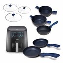 Ver imagem 1 de Super Combo Ichef Ultra 5 Panelas com 3 Tampas Azul e Ichef Airfryer Vision Smart 6l | 220v