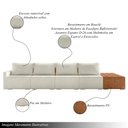 Ver imagem 3 de Sofá Ilha Modulado Milos 432cm Puff Lateral Offwhite Caramelo Manchado Bouclê/pu G33 - Gran Belo