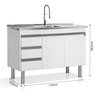 Gabinete de Cozinha Salvador para Pia de 114 Cm - 2