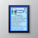 Ver imagem 1 de Quadro Decorativo o Autismo É Contagioso 45x34cm - com Vidro:madeira Branca