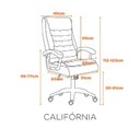 Ver imagem 2 de Kit 10 Cadeiras Escritório Presidente Ergonômica NR17 Corino Mola Ensacada Marrom/Caramelo
