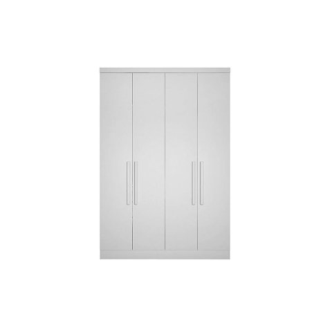 Modulado de Quarto Guarda Roupa Rizon C/ 4 Portas e 3 Gavetas Branco - Novo Horizonte