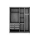 Ver imagem 4 de Modulado de Quarto Guarda Roupa Rizon C/ 4 Portas e 3 Gavetas Branco - Novo Horizonte