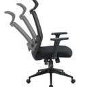 Ver imagem 6 de Kit 6 Cadeiras Escritório Presidente Ergonômica NR17 Genebra Preto