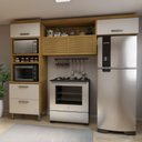 Ver imagem 1 de Cozinha Compacta Princesa 4 Portas 1 Gaveta Freijó/off White Nesher