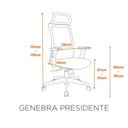 Ver mais imagens de Kit 8 Cadeiras Escritório Presidente Ergonômica NR17 Genebra Preto