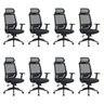 Kit 8 Cadeiras Escritório Presidente Ergonômica NR17 Genebra - 1