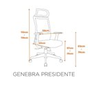 Ver mais imagens de Kit 8 Cadeiras Escritório Presidente Ergonômica NR17 Genebra