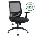Ver imagem 4 de Kit 2 Cadeiras Escritório Diretor Ergonômica NR17 Genebra Preto