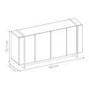 Ver imagem 4 de Buffet Lavínia Contemporâneo 4 Portas MDP 160cm Colibri Móveis