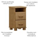 Ver imagem 6 de Cama Queen Classica 02 Mesas de Cabeceira Madeira Maciça Milani Store Freijo
