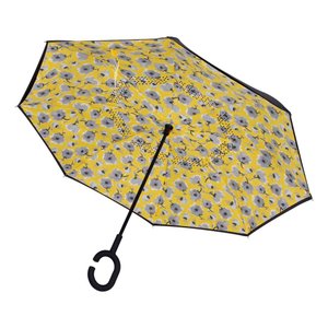 Guarda-chuva Invertido Floral - Amarelo Mor