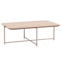 Ver imagem 1 de Mesa de Centro Oriente Retangular Nacional Móveis 92 Cm (larg) Tampo Mdf Amêndoa Base Metal