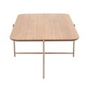 Ver imagem 3 de Mesa de Centro Oriente Retangular Nacional Móveis 92 Cm (larg) Tampo Mdf Amêndoa Base Metal