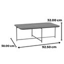 Ver imagem 4 de Mesa de Centro Oriente Retangular Nacional Móveis 92 Cm (larg) Tampo Mdf Amêndoa Base Metal