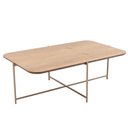 Ver imagem 2 de Mesa de Centro Oriente Retangular Nacional Móveis 92 Cm (larg) Tampo Mdf Amêndoa Base Metal