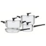 Jogo de Panelas Grano Baquelite 4 Peças em Aço Inox com Corpo Triplo e Alças em Baquelite - 1