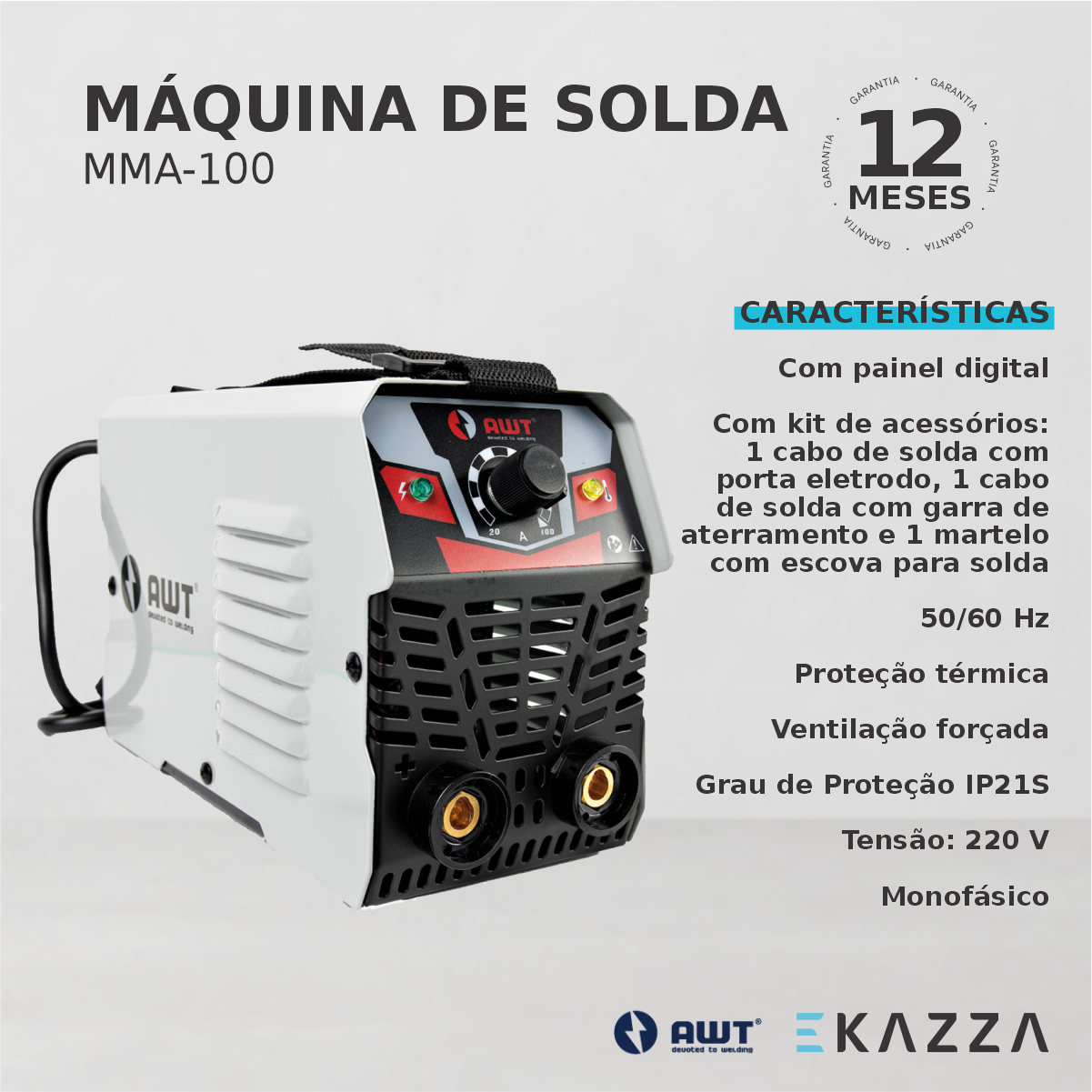 Máquina de Solda Inversora Mma-100 - Awt - 4