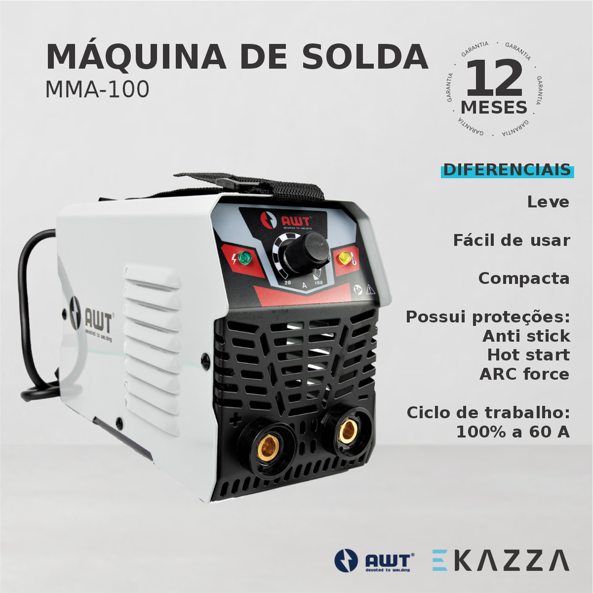 Máquina de Solda Inversora Mma-100 - Awt - 3