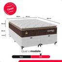 Ver imagem 4 de Cama Box Baú Casal Bipartido Colchão Comfort Class Pillowtop Marrom/suede Branco