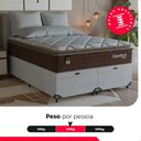 Ver imagem 5 de Cama Box Baú Casal Bipartido Colchão Comfort Class Pillowtop Marrom/suede Branco