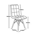 Ver imagem 3 de Kit Mesa de Jantar Off White 100cm C/ 4 Cadeiras Turquesa
