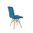 Ver imagem 4 de Kit Mesa de Jantar Off White 100cm C/ 4 Cadeiras Turquesa