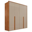 Ver imagem 1 de Guarda Roupa Casal 4 Portas 181 cm Lizz Cedro Off White Dcasa