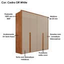 Ver imagem 5 de Guarda Roupa Casal 4 Portas 181 cm Lizz Cedro Off White Dcasa
