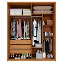 Ver imagem 6 de Guarda Roupa Casal 4 Portas 181 cm Lizz Cedro Off White Dcasa
