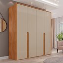 Ver mais imagens de Guarda Roupa Casal 4 Portas 181 cm Lizz Cedro Off White Dcasa